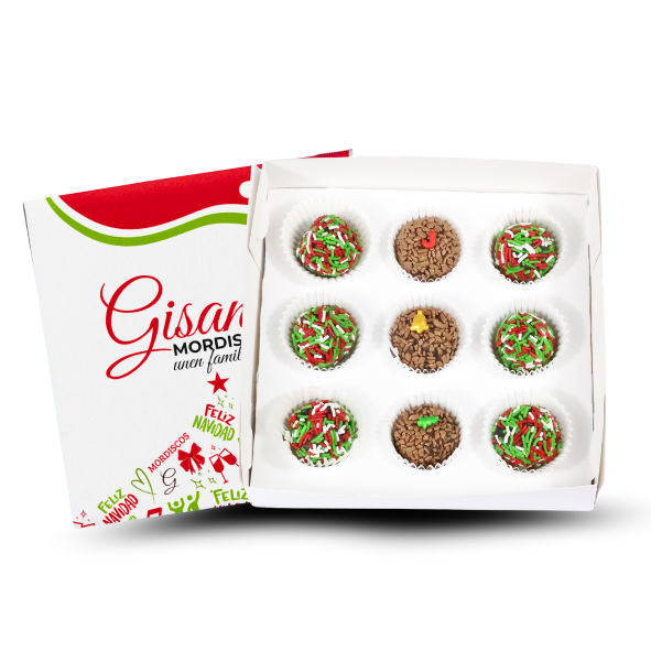 BOX DE 9 TRUFAS NAVIDEÑAS